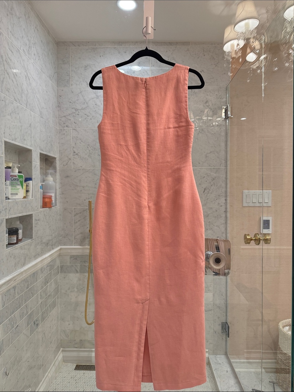 POSSE rare Alice pink midi linen dress small - Picture 4 of 5